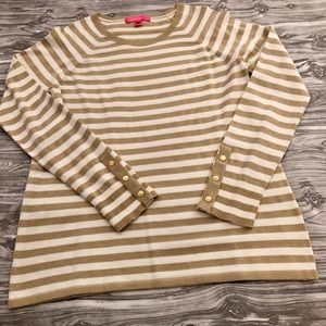 Lilly Pulitzer Metallic Stripe Sweater Large